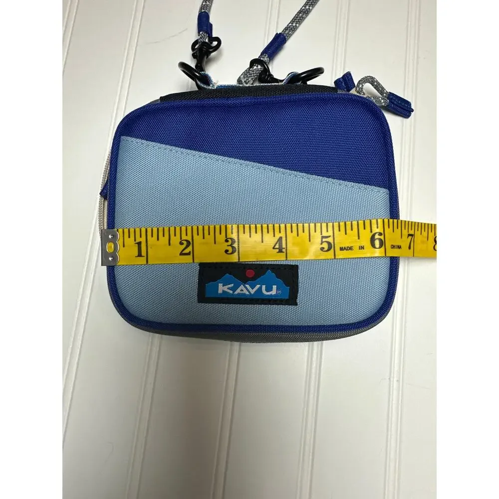 Kavu Safety Cove Case Water Resistant Crossbody Blue Gray
